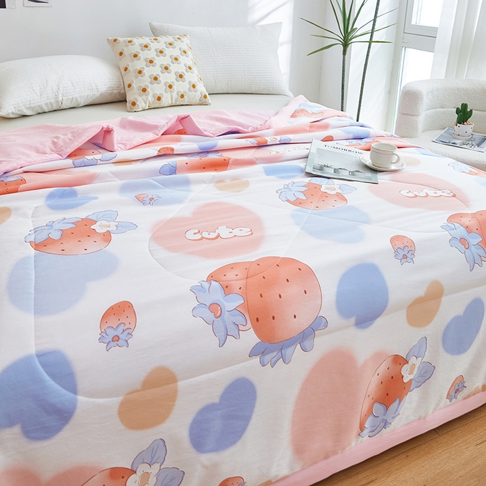 91家纺网 家纺一手货源 找家纺 欧朵2025新款A类水洗棉夏被系列