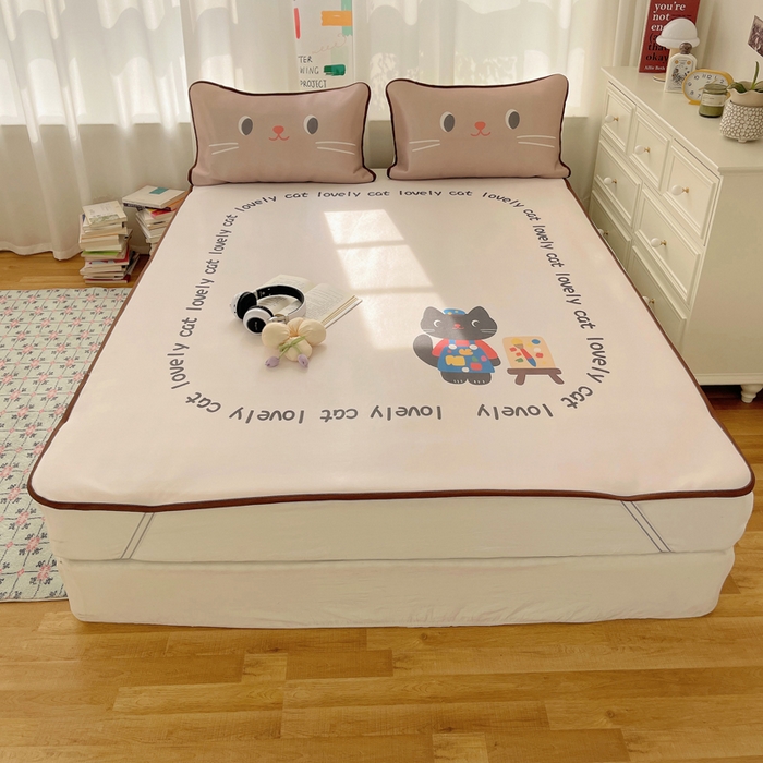 91家纺网 家纺一手货源 找家纺 顾里家纺 2025新款韩式Chic风冰感牛奶丝软席席子 会员➖5元 画师小猫