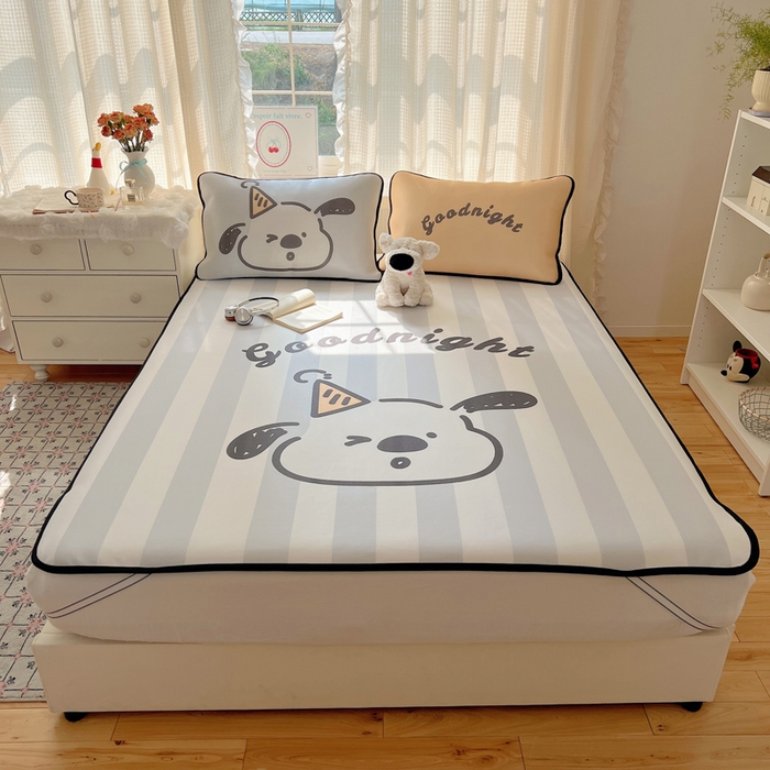 91家纺网 家纺一手货源 找家纺 顾里家纺 2025新款韩式Chic风冰感牛奶丝软席席子 会员➖5元 帽子小狗