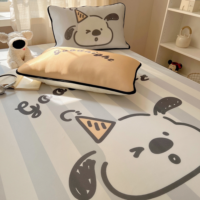 91家纺网 家纺一手货源 找家纺 顾里家纺 2025新款韩式Chic风冰感牛奶丝软席席子 会员➖5元 帽子小狗