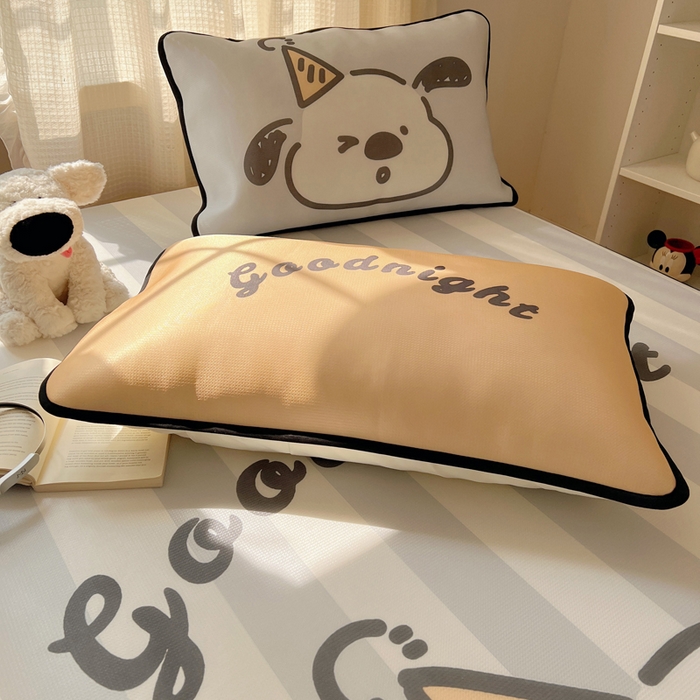 91家纺网 家纺一手货源 找家纺 顾里家纺 2025新款韩式Chic风冰感牛奶丝软席席子 会员➖5元 帽子小狗