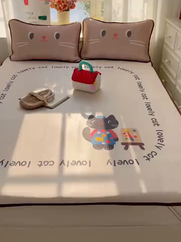 91家纺网 家纺一手货源 找家纺 顾里家纺 2025新款韩式Chic风冰感牛奶丝软席席子 会员➖5元 画师小猫