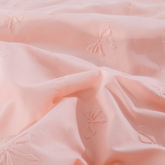 91家纺网 家纺一手货源 找家纺 宝宝纱2025新款5D压花针织水洗棉夏被 半夏粉