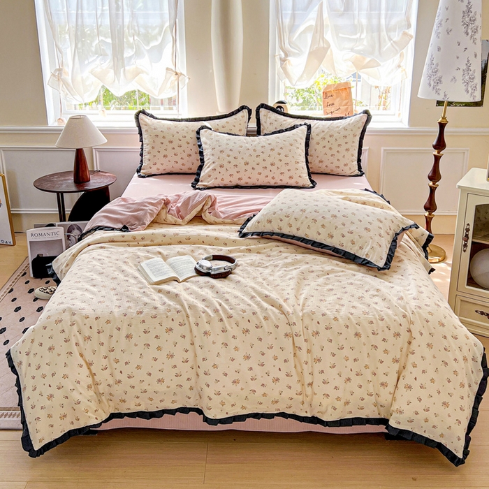 91家纺网 家纺一手货源 找家纺 一比一2025新款赫本风四件套 赫本风-梦境