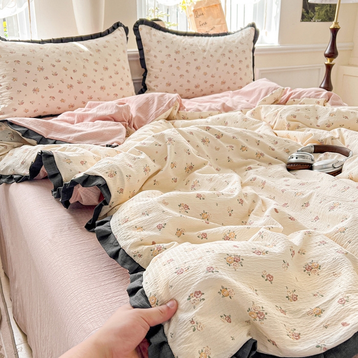 91家纺网 家纺一手货源 找家纺 一比一2025新款赫本风四件套 赫本风-梦境