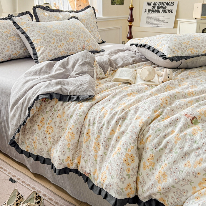 91家纺网 家纺一手货源 找家纺 一比一2025新款赫本风四件套 赫本风-妮可