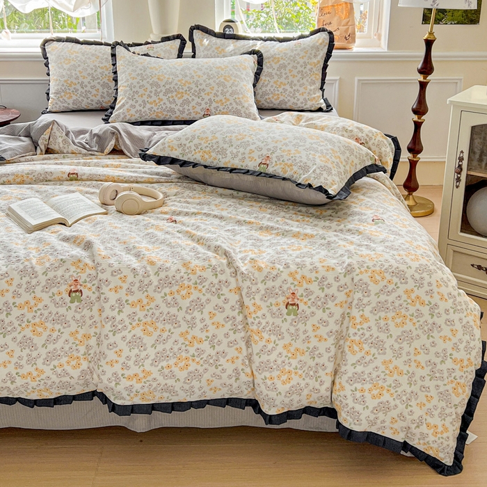 91家纺网 家纺一手货源 找家纺 一比一2025新款赫本风四件套 赫本风-妮可