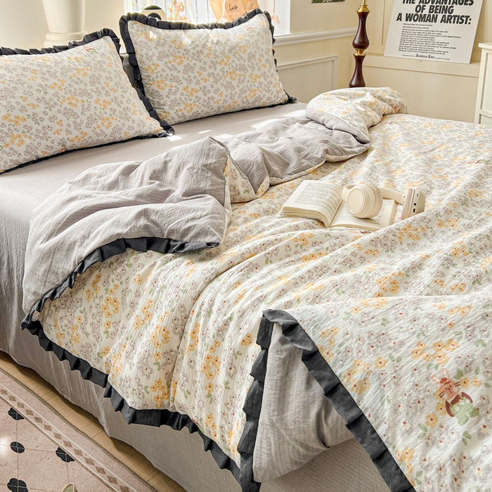 91家纺网 家纺一手货源 找家纺 一比一2025新款赫本风四件套 赫本风-妮可