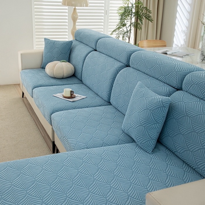 91家纺网 家纺一手货源 找家纺 沐沐2026新款和悦沙发笠 孔雀蓝