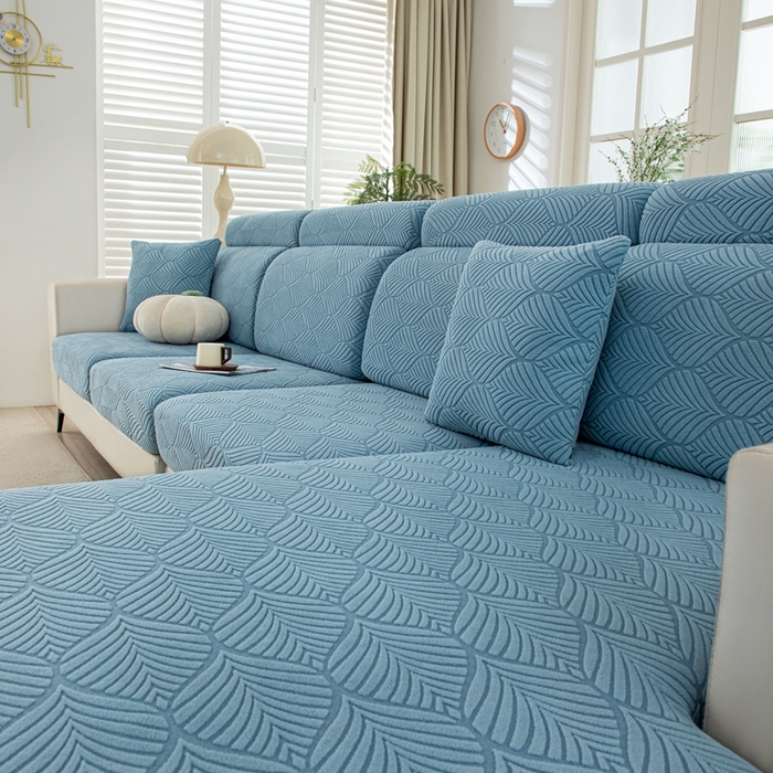 91家纺网 家纺一手货源 找家纺 沐沐2026新款和悦沙发笠 孔雀蓝