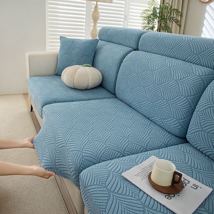 91家纺网 家纺一手货源 找家纺 沐沐2026新款和悦沙发笠 孔雀蓝