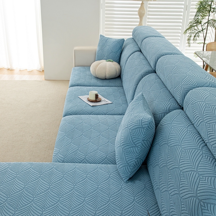 91家纺网 家纺一手货源 找家纺 沐沐2026新款和悦沙发笠 孔雀蓝