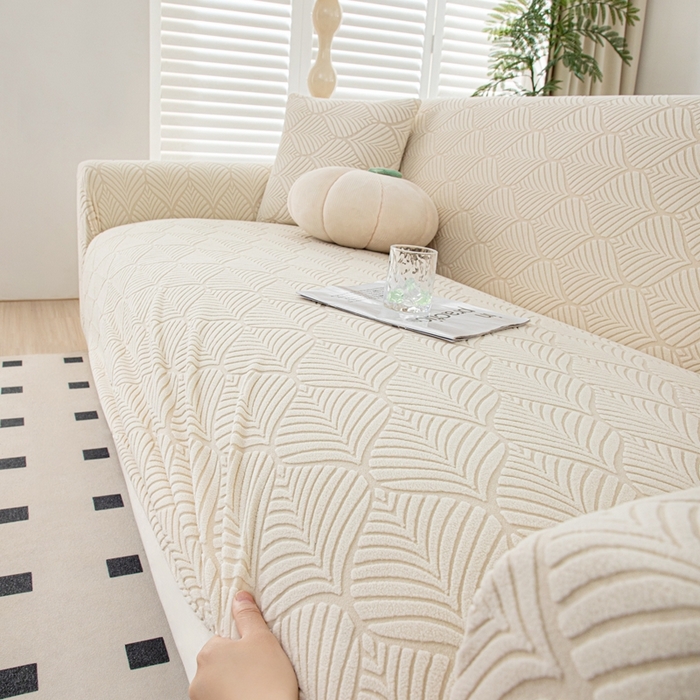 91家纺网 家纺一手货源 找家纺 沐沐2026新款和悦沙发套 亚麻白