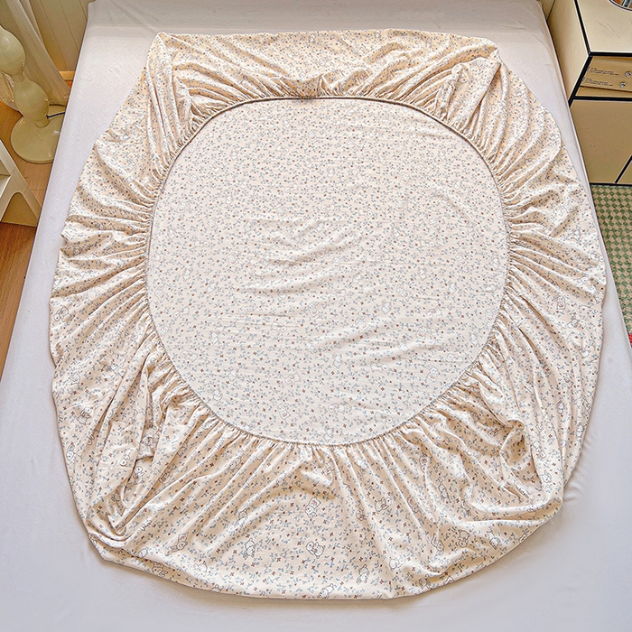 91家纺网 家纺一手货源 找家纺 妖妖2025印花水洗单床笠 乐园小兔