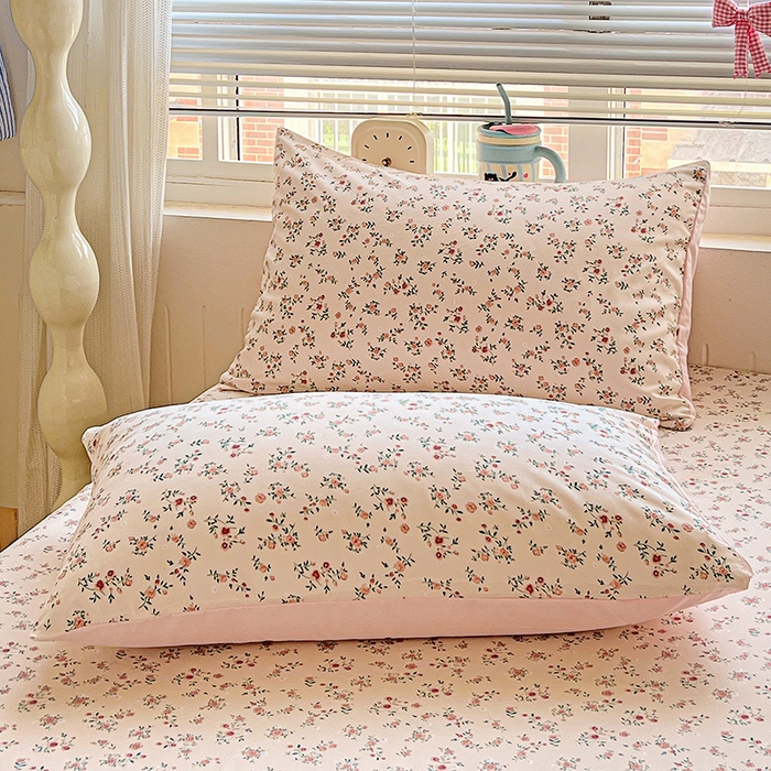 91家纺网 家纺一手货源 找家纺 妖妖2025印花水洗单床笠 玫瑰之约