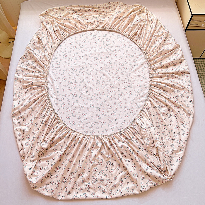 91家纺网 家纺一手货源 找家纺 妖妖2025印花水洗单床笠 玫瑰之约