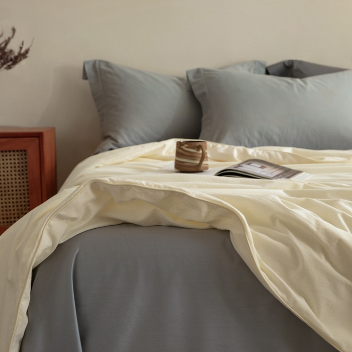 91家纺网 家纺一手货源 找家纺 （总）蚕阿婆 2025新款棉麻蚕丝夏被【带礼盒包装】