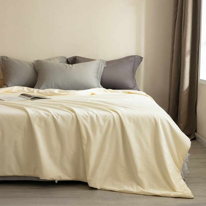 91家纺网 家纺一手货源 找家纺 （总）蚕阿婆 2025新款棉麻蚕丝夏被【带礼盒包装】