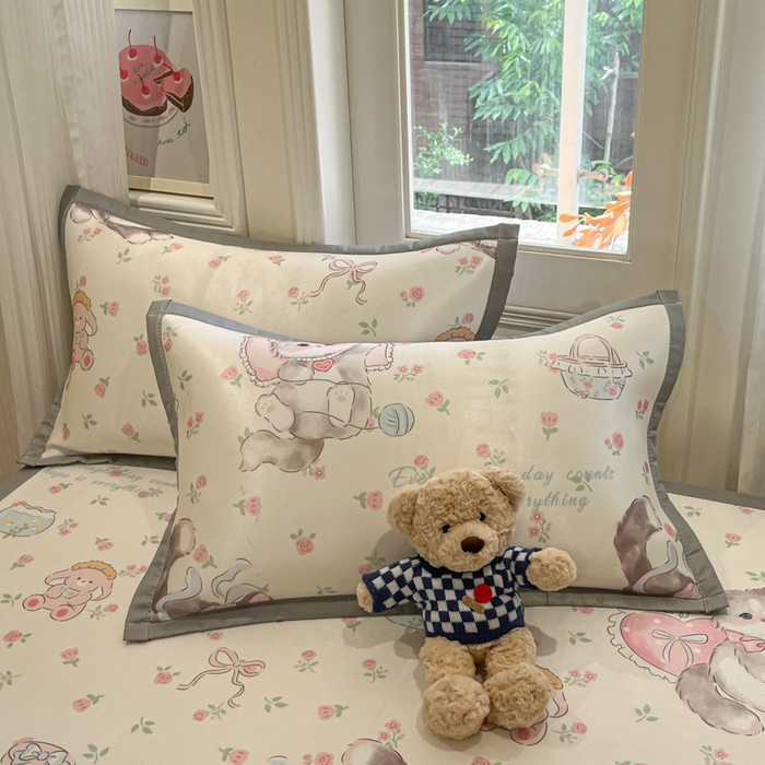 91家纺网 家纺一手货源 找家纺 （总）慕澄家纺 2025新款小清新萌宠系列碳光冰丝凉席