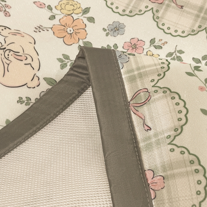 91家纺网 家纺一手货源 找家纺 慕澄家纺 2025新款小清新萌宠系列碳光冰丝凉席 花丛兔