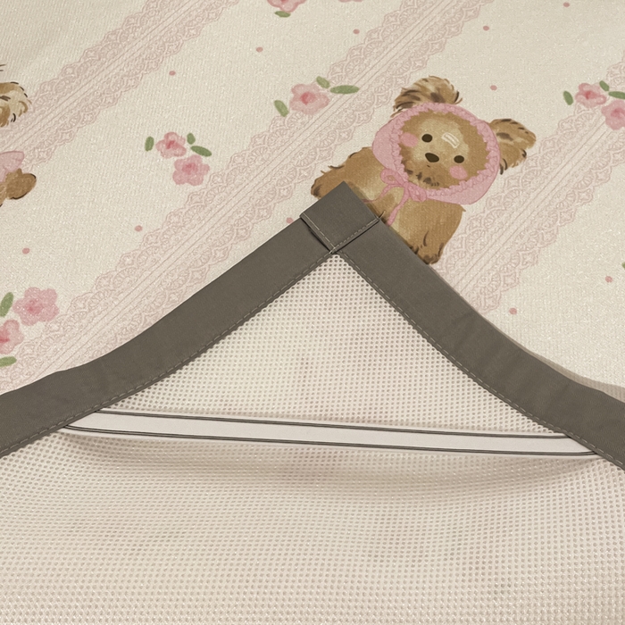 91家纺网 家纺一手货源 找家纺 慕澄家纺 2025新款小清新萌宠系列碳光冰丝凉席 花花小奶犬