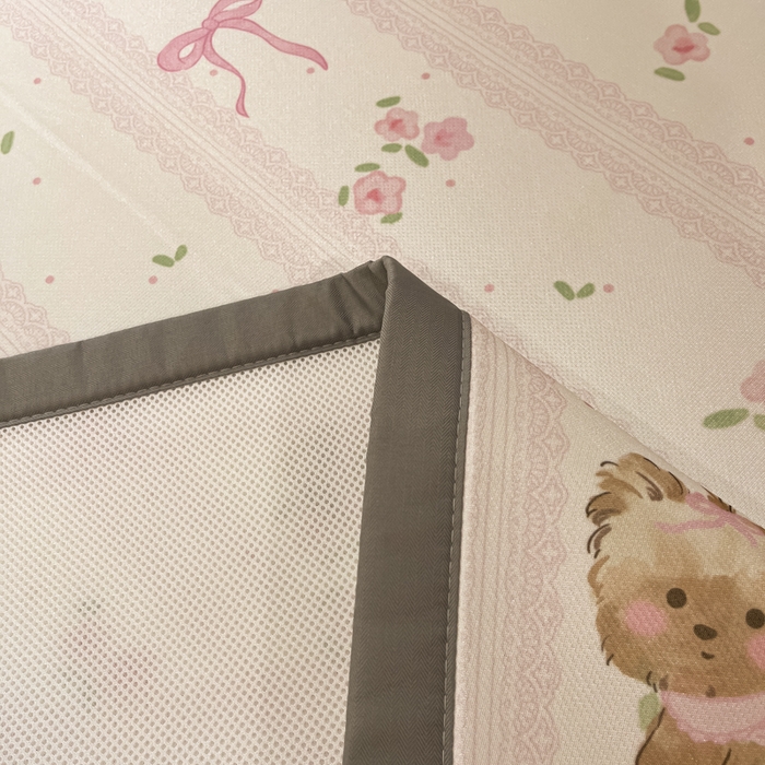 91家纺网 家纺一手货源 找家纺 慕澄家纺 2025新款小清新萌宠系列碳光冰丝凉席 花花小奶犬