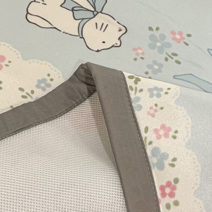 91家纺网 家纺一手货源 找家纺 慕澄家纺 2025新款小清新萌宠系列碳光冰丝凉席 撒娇猫咪