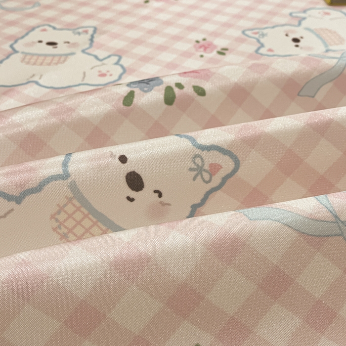 91家纺网 家纺一手货源 找家纺 慕澄家纺 2025新款小清新萌宠系列碳光冰丝凉席 西高地