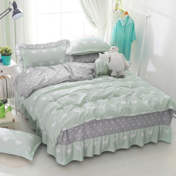 91家纺网 家纺一手货源 找家纺 （总）爱妮玖玖2025新款床裙信封枕四件套