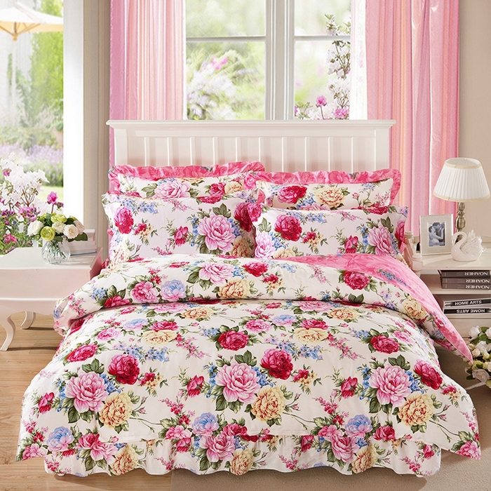 91家纺网 家纺一手货源 找家纺 （总）爱妮玖玖2025新款床裙信封枕四件套