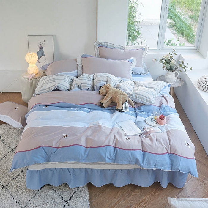 91家纺网 家纺一手货源 找家纺 （总）爱妮玖玖2025新款床裙信封枕四件套