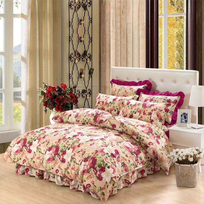 91家纺网 家纺一手货源 找家纺 （总）爱妮玖玖2025新款床裙信封枕四件套