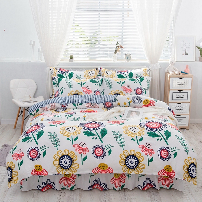 91家纺网 家纺一手货源 找家纺 （总）爱妮玖玖2025新款床裙信封枕四件套