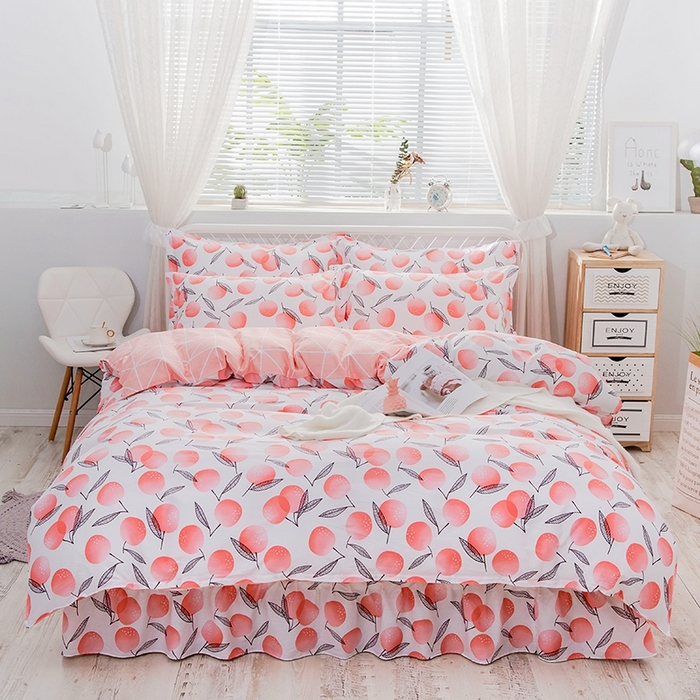 91家纺网 家纺一手货源 找家纺 （总）爱妮玖玖2025新款床裙信封枕四件套