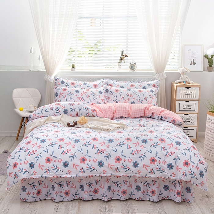 91家纺网 家纺一手货源 找家纺 （总）爱妮玖玖2025新款床裙信封枕四件套