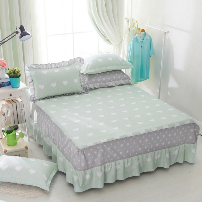 91家纺网 家纺一手货源 找家纺 （总）爱妮玖玖2025新款床裙信封枕四件套