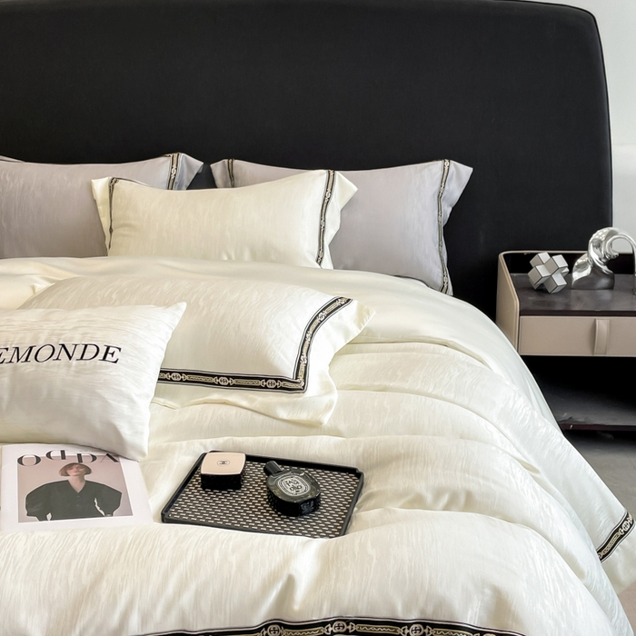 91家纺网 家纺一手货源 找家纺 （总）帝王家纺 2025新款轻奢风双面水洗天丝提花刺绣四件套