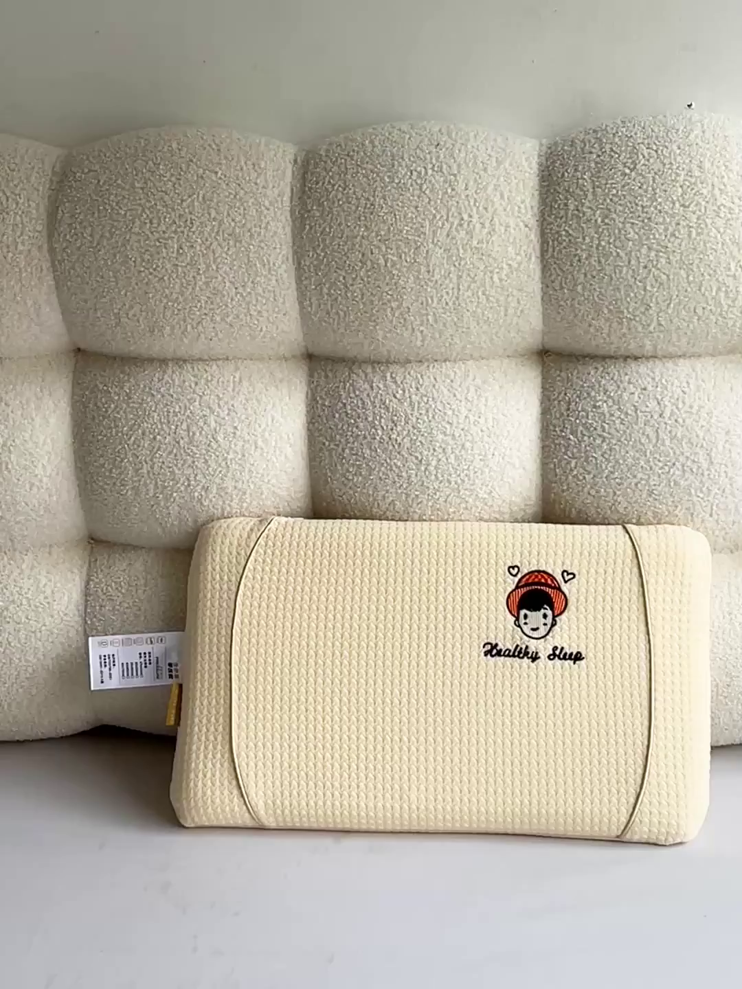 91家纺网 家纺一手货源 找家纺 卓昌枕芯 2025新款天然生物基零压力情侣枕亲子枕 儿童学生款30x50x6cm 枕芯一只