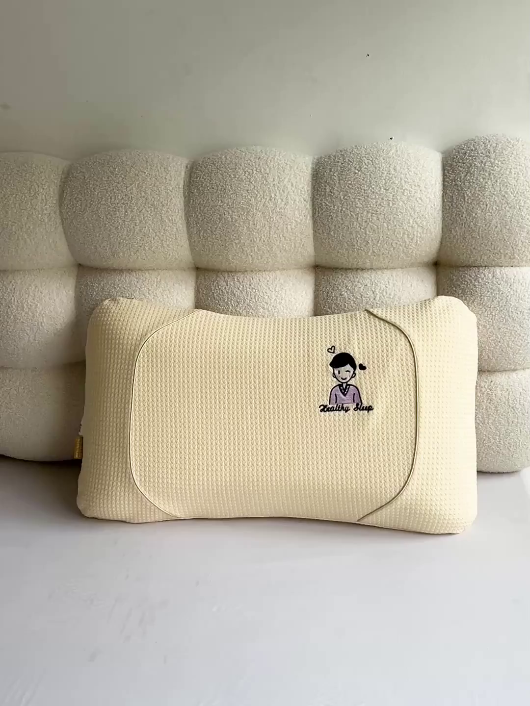 91家纺网 家纺一手货源 找家纺 卓昌枕芯 2025新款天然生物基零压力情侣枕亲子枕 男士款40x65x10cm 枕芯一只