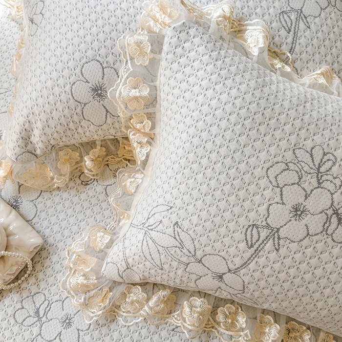 91家纺网 家纺一手货源 找家纺 网红馆（ck家纺） 2025新款PE冰席床盖三件套 灰