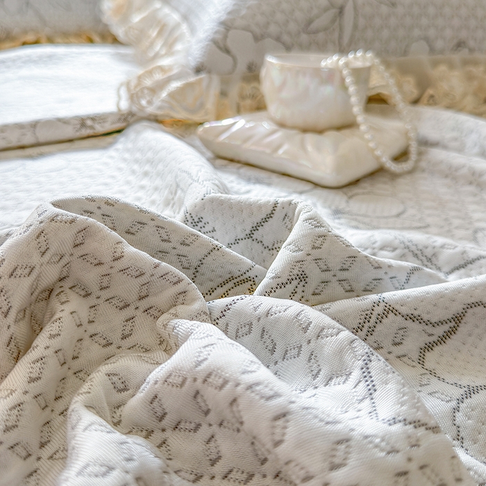 91家纺网 家纺一手货源 找家纺 网红馆（ck家纺） 2025新款PE冰席床盖三件套 灰