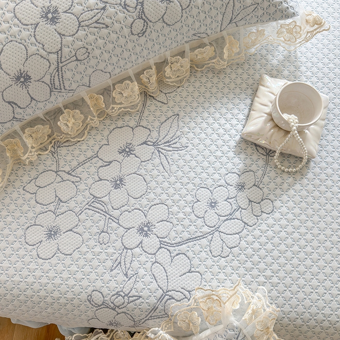 91家纺网 家纺一手货源 找家纺 网红馆（ck家纺） 2025新款PE冰席床盖三件套 蓝