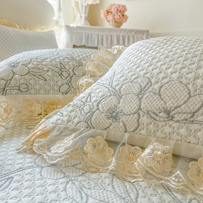 91家纺网 家纺一手货源 找家纺 网红馆（ck家纺） 2025新款PE冰席床盖三件套 绿