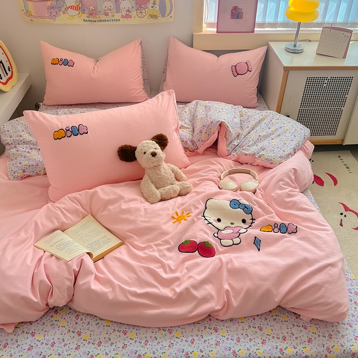 （总）沃朴家居 2025春夏新款亲肤水洗棉毛巾绣四件套