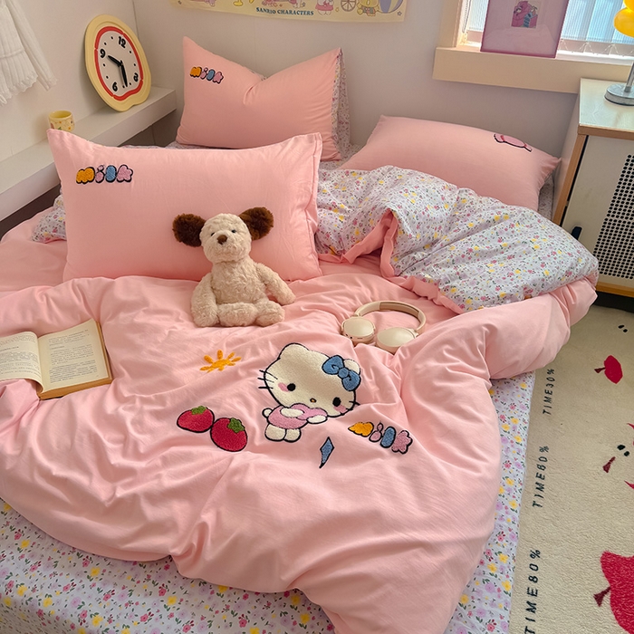 91家纺网 家纺一手货源 找家纺 （总）沃朴家居 2025春夏新款亲肤水洗棉毛巾绣四件套