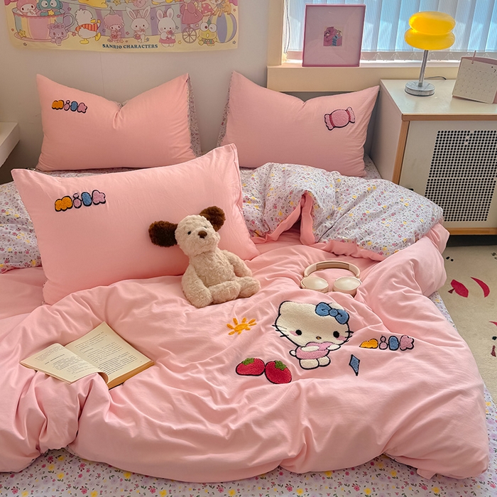 91家纺网 家纺一手货源 找家纺 （总）沃朴家居 2025春夏新款亲肤水洗棉毛巾绣四件套