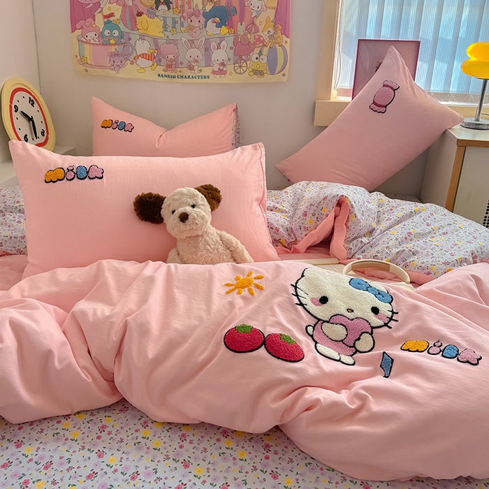 91家纺网 家纺一手货源 找家纺 （总）沃朴家居 2025春夏新款亲肤水洗棉毛巾绣四件套