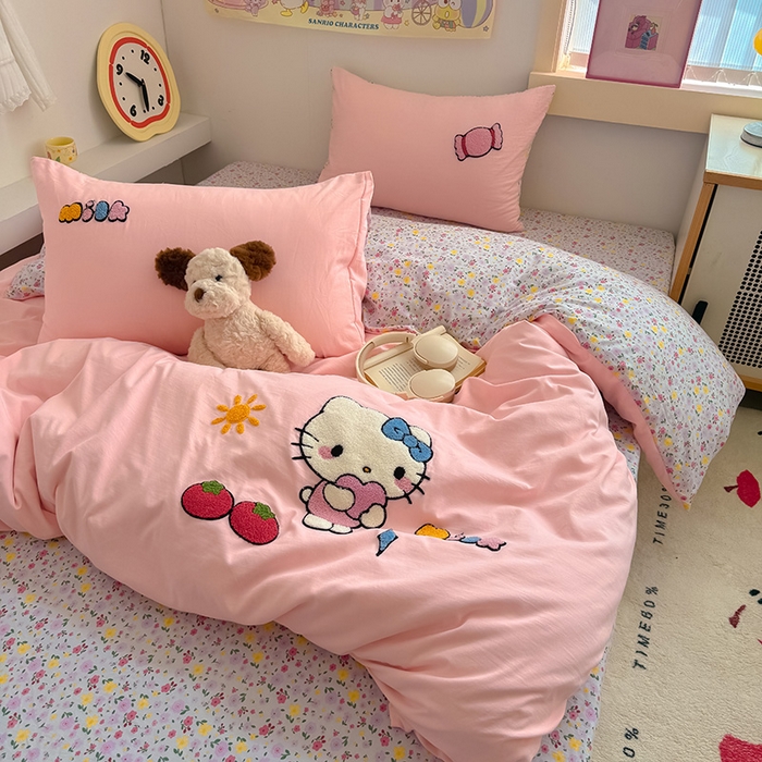 91家纺网 家纺一手货源 找家纺 （总）沃朴家居 2025春夏新款亲肤水洗棉毛巾绣四件套