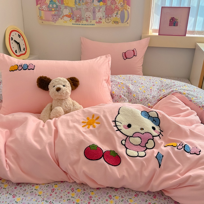 91家纺网 家纺一手货源 找家纺 （总）沃朴家居 2025春夏新款亲肤水洗棉毛巾绣四件套