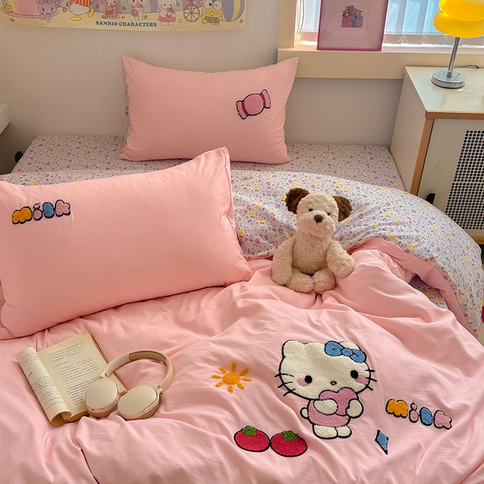 91家纺网 家纺一手货源 找家纺 （总）沃朴家居 2025春夏新款亲肤水洗棉毛巾绣四件套